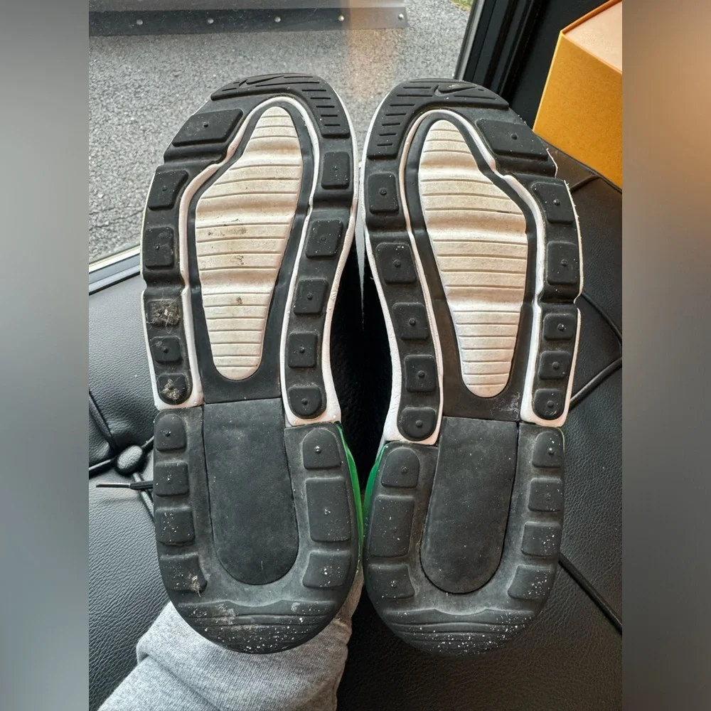 Nike Air Max Black and Neon Green Sneakers - Picture 6 of 7